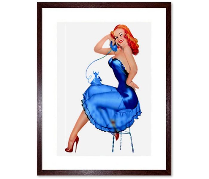 Retro Pin Up Girl 10 Framed Print